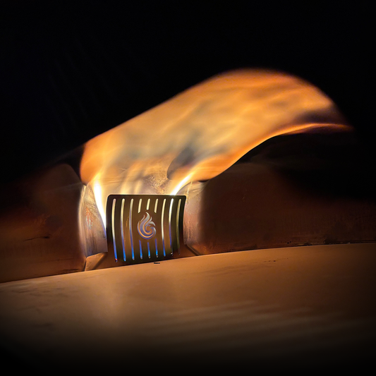 FireCraft Napoli Flame Shield - Gozney Arc Arc XL in action