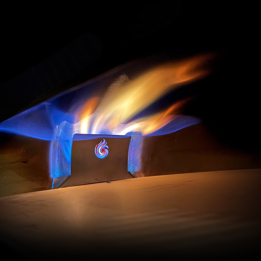 FireCraft Pan Flame Shield - Gozney Arc Arc XL in action