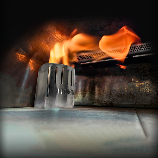 Firecraft New York Flame Shield - Gozney Dome Roccbox in action side